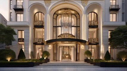 Classical luxury apartment building. Generative AI - 782908429