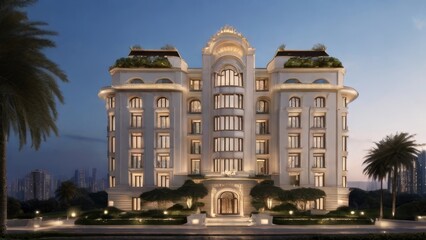 Classical luxury apartment building. Generative AI - 782908472