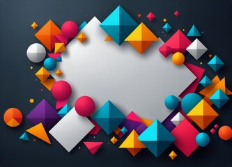 Abstract Geometrical Vibrant colorful Background Frame