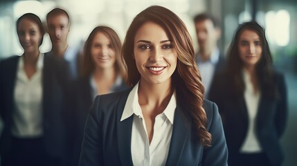 Female leader, manager or CEO with a smile,