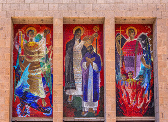 Interior of Debre Libanos, monastery in Ethiopia, lying northwest of Addis Ababa in the Semien Shewa Zone of the Oromia Region. Founded in the 13th century by Saint Tekle Haymanot. Ethiopia Africa