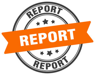 Fototapeta premium report stamp. report label on transparent background. round sign