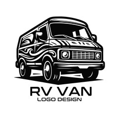 RV Van Vector Logo Design