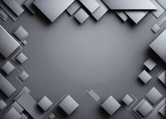 Fototapeta na wymiar Abstract Geometrical Grey Background Frame
