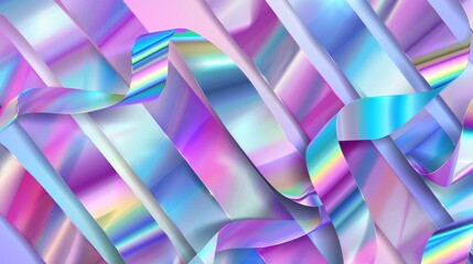 We also offer holographic iridescent adhesive tape with wrinkled texture, pearlescent rainbow or unicorn blur sticky scotch with soft pastel colors, as well as modern glued stripes with gradient or - obrazy, fototapety, plakaty