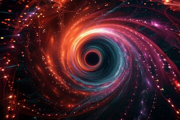 a particle spiral vortex , sureal - obrazy, fototapety, plakaty