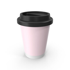Plastic Pink Coffee Cup