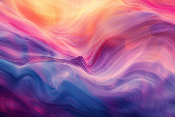 close up horizontal image of an abstract glowing and silky waves background - obrazy, fototapety, plakaty