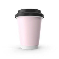 Plastic Pink Coffee Cup