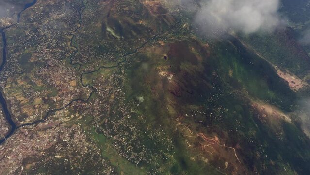 Top aerial view of Ambuluwawa Icc Forest Reservation in Gampola. Sri Lanka