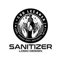 Sanitizer Vector Logo Design 