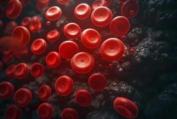 some red cells are spread out