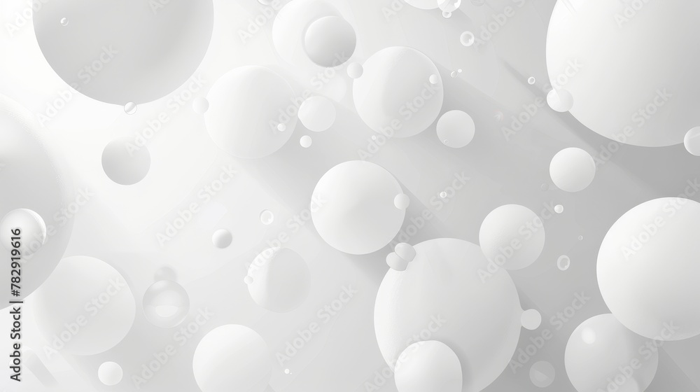 Poster an abstract geometric modern of a white sphere ball with a round shape texture pattern design in a f
