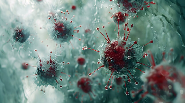Watercolor Rendering of Infectious Disease Outbreak in Hyper Detailed D Cinematic Style