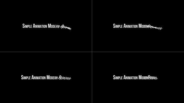 Modern Character Text Animation Rotation