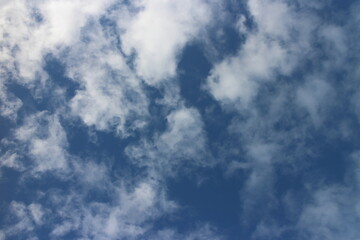 blue sky with beautiful natural white clouds