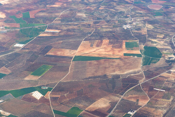 Olive Fields Aerial View. Andalusia, Spain. Olive Oil Production Concept Image.