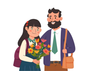 Happy Teachers Day concept, Happy Teacher Day lettering with heart  illustration non editable 