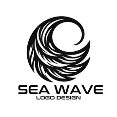 Obraz premium Sea Wave Vector Logo Design
