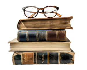 Books and glasses, Back to School and Happy Teachers Day concept