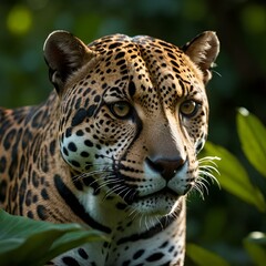 Obraz premium AI generated illustration of a Brazilian Jaguar in a jungle