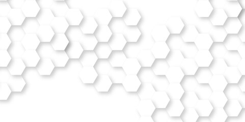 Abstract background with hexagons Abstract hexagon polygonal pattern background vector. seamless bright white abstract honeycomb background.	
