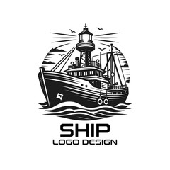 Ship Vector Logo Design