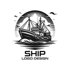 Ship Vector Logo Design