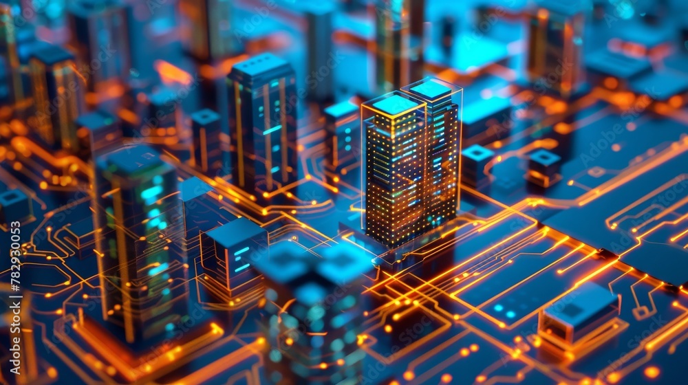 Poster Using microchips, microprocessors and electronic patterns to create digital twins