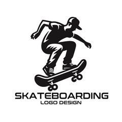 Skateboarding Vector Logo Design