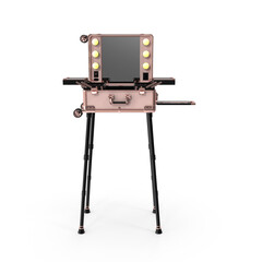 Professional Makeup Trolley with Light Pink