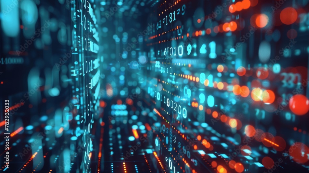 Poster technology for digital transformation or big data.