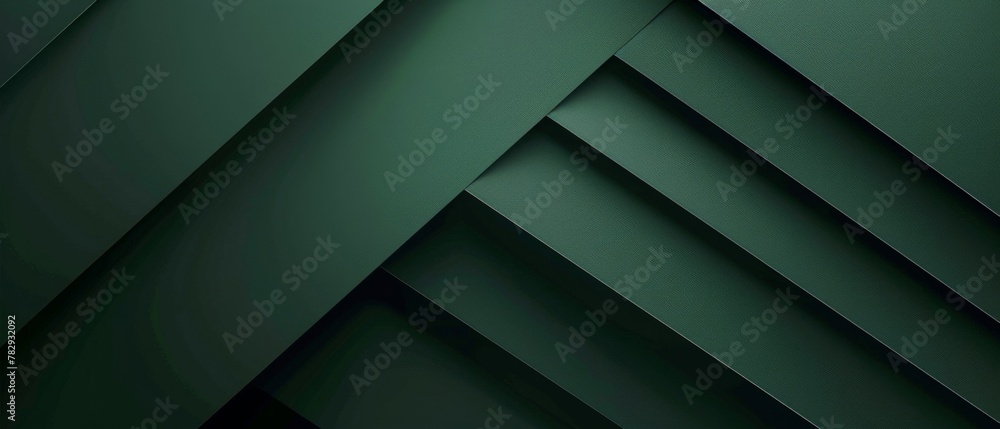 Poster abstract texture dark green background banner panorama long with 3d geometric triangular gradient sh