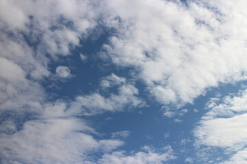 blue sky with beautiful natural white clouds