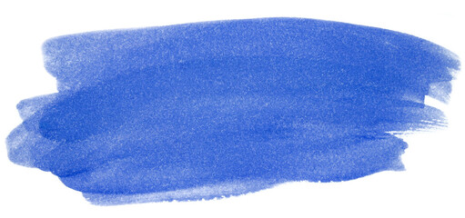 Blue brush stroke paint watercolor isolated on a transparent background. Color bubble.
