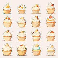 Golden Cheese Cupcake Series Collection