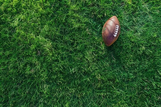 american football on the field - defocused players in the background. Beautiful simple AI generated image in 4K, unique.