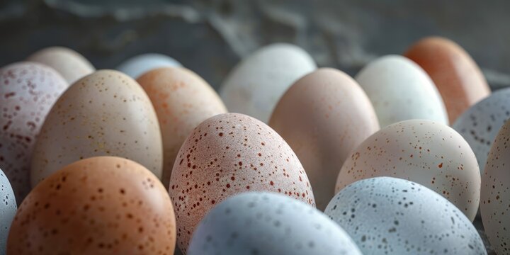 Close up shot of a bunch of eggs. Perfect for food and cooking related projects