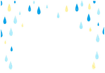 梅雨の雨が降る水滴パターン背景5青色 - obrazy, fototapety, plakaty