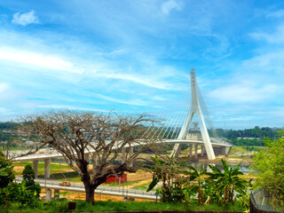 Pont de Cocody (Cocody Bridge), Abidjan, Côte d'Ivoire (Ivory Coast), West Africa - obrazy, fototapety, plakaty