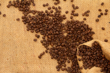 the coffee beans that come out of the coffee bag