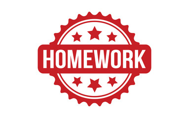 Homework rubber grunge stamp seal vector