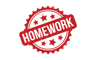 Homework rubber grunge stamp seal vector