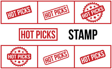 Hot Picks Rubber Stamp Set Vector