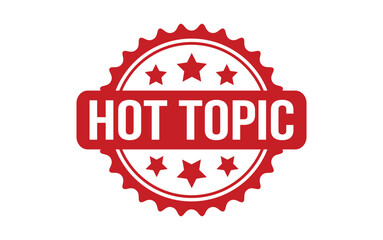 Hot Topic rubber grunge stamp seal vector