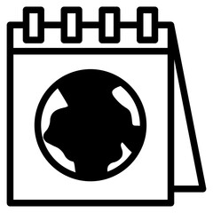 Earth day calendar icon, Earth Day related vector