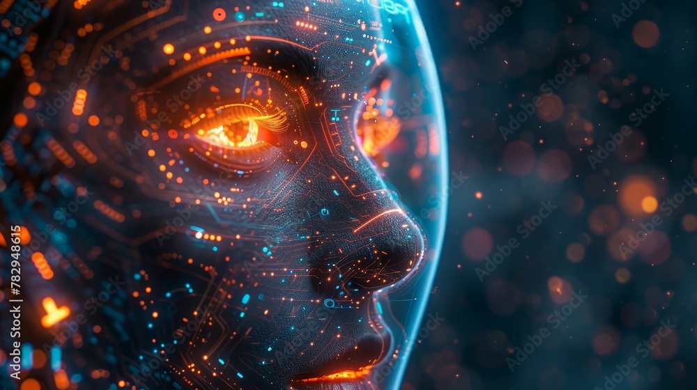 Aufkleber A system administrator in the image of God creates a neural network. The developer creates an artificial intelligence designed for an image robot. The developer creates a cybernetic brain in
