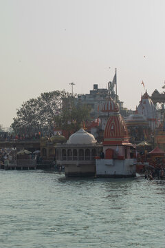Haridwar,Uttrakhand India . Har Ki Pauri is a famous ghat on the banks of the Ganges in Haridwar, India.