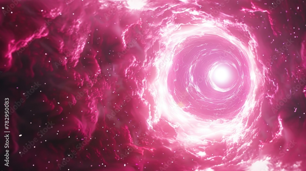 Poster A spiral shaped object surrounded by stars. Suitable for science and space-related projects