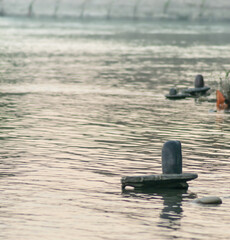 Beautiful Lord shiv Ling near ganga ghats 
